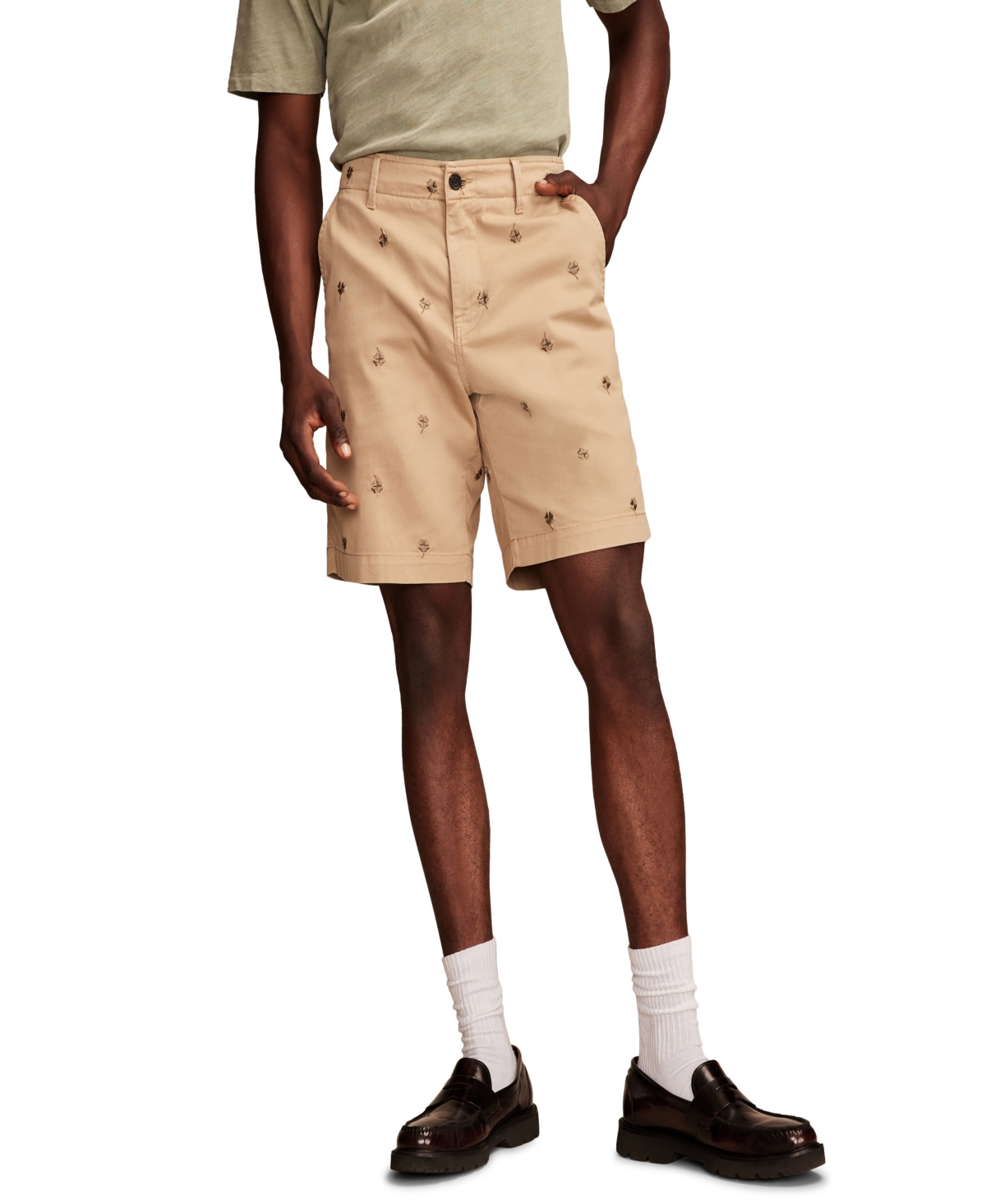 Men's 9" Embroidered Stretch Twill Shorts - Twill