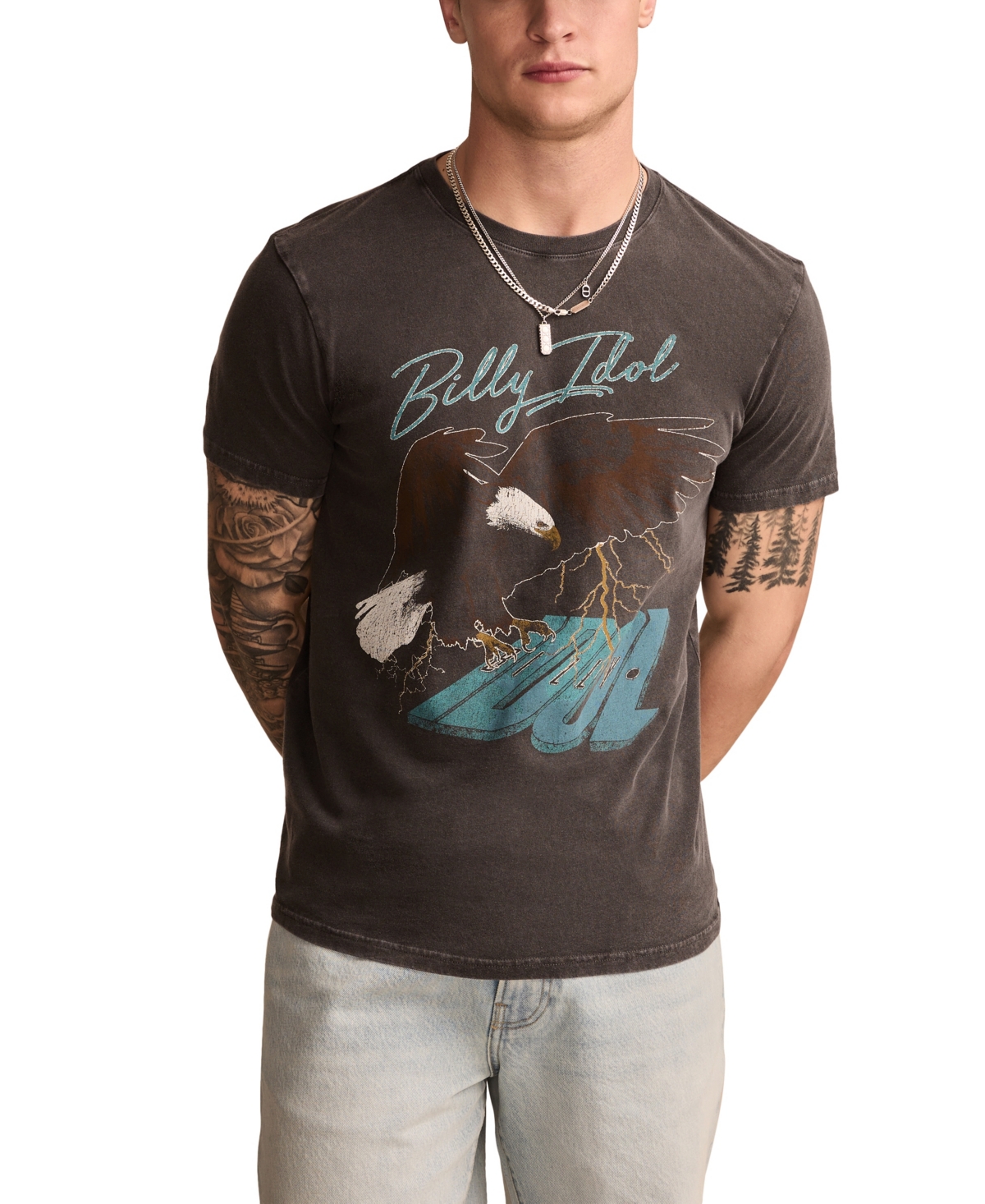 Men's Billy Idol Short Sleeve T-Shirt - Jet black