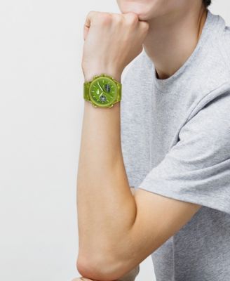 Men's LC33 Green Silicone Strap Watch, 45mm