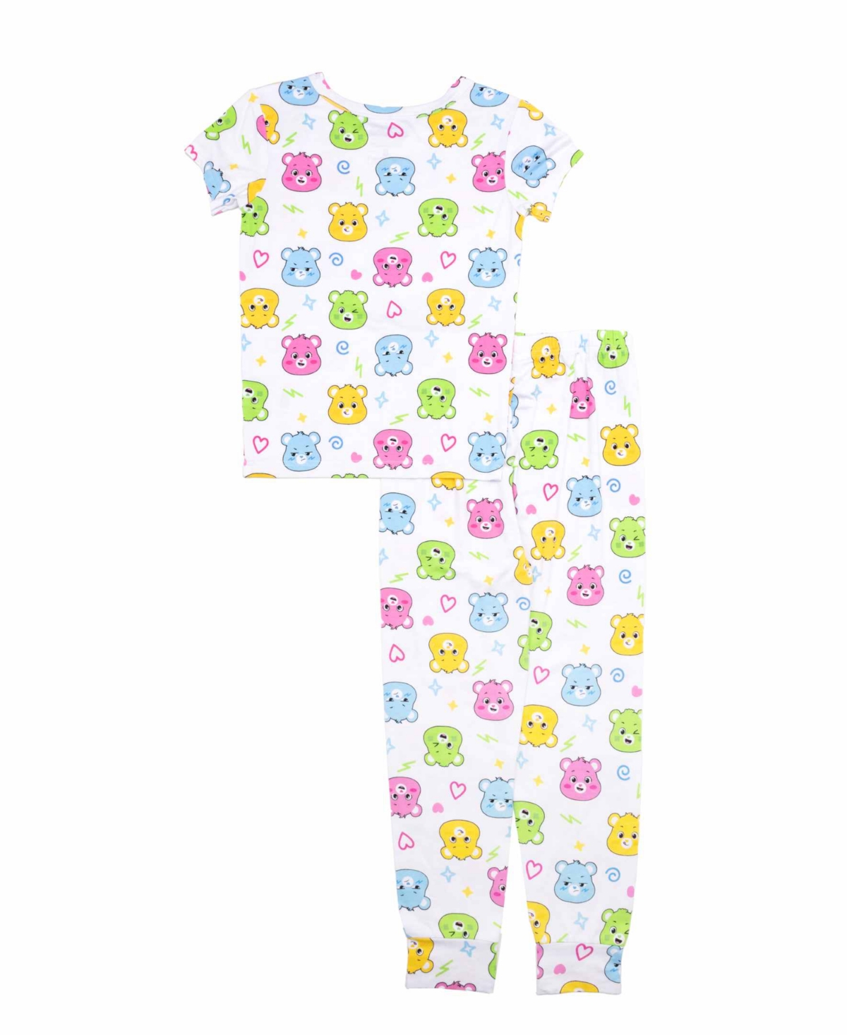 Care Bears Little And Big Girls Short Sleeve And Pant, 2-piece Pajama Set In Assorted