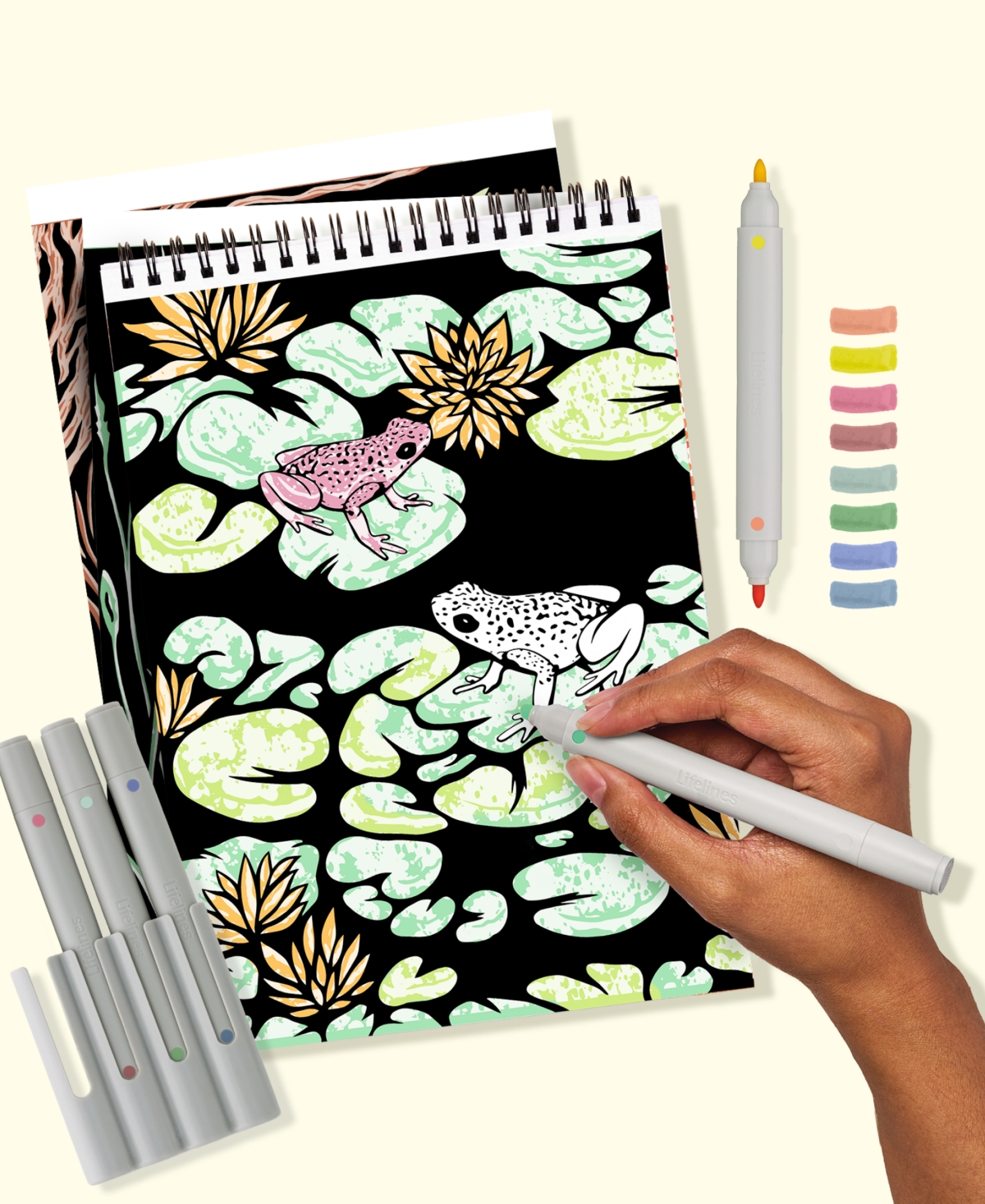 Lifelines Flowart Hidden Pattern Animals Art Kit In Multi