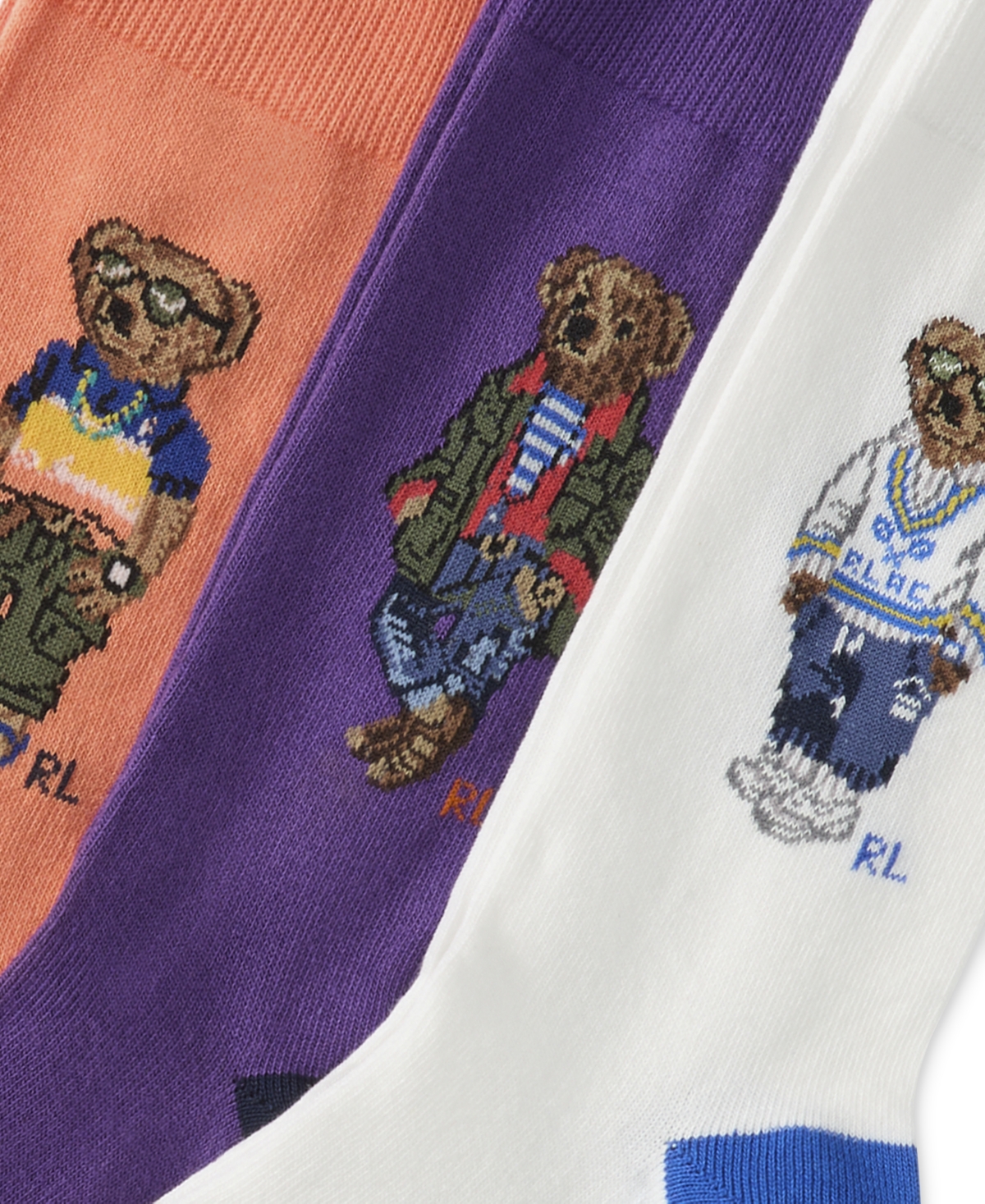 Polo Ralph Lauren Men's 3-pk. Assorted Bears Socks Gift Box In Multi