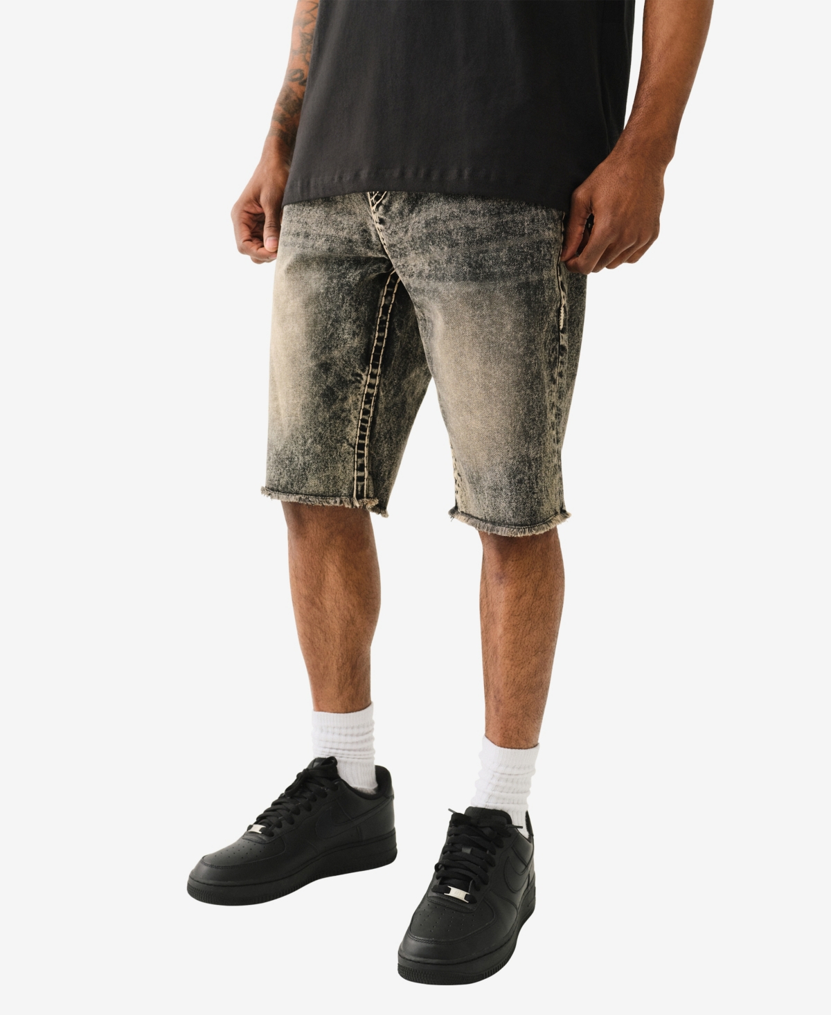Men's Ricky Super T Flap Fray Shorts - Retro active acid wash