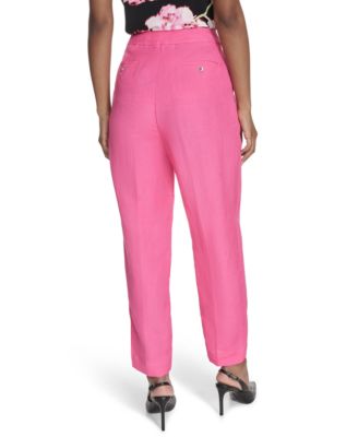 Женские брюки из льняной смеси средней посадки Calvin Klein