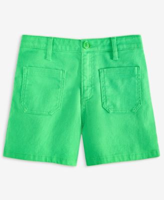 Little & Big Girls Twill Patch-Pocket Shorts, Exclusively at Macy's