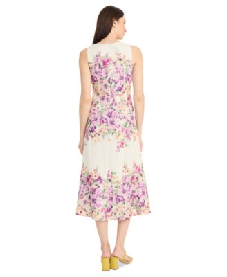 Женское хлопковое миди-платье Maggy London с цветочным принтом
