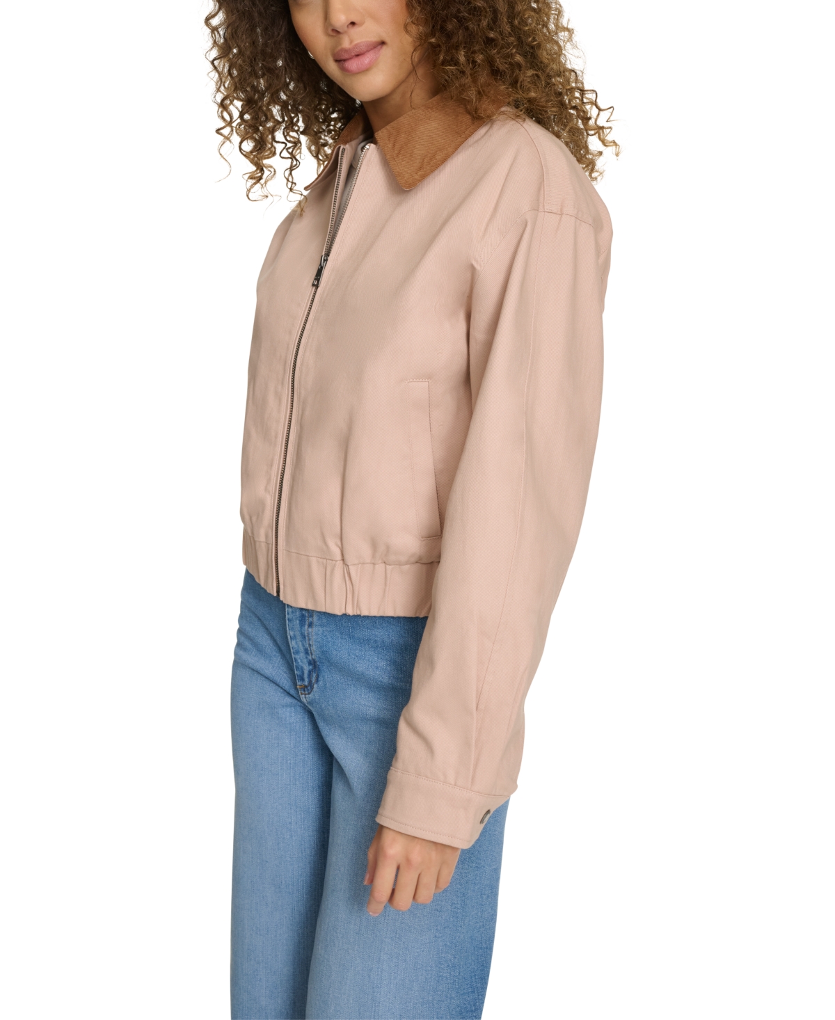 Levi's Laydown Collar Jacket In Light Pink