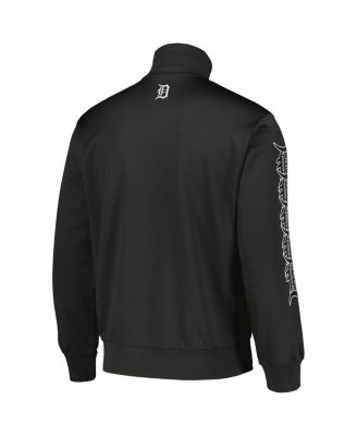 Men's Black Detroit Tigers Pitcher Full-Zip Track Jacket