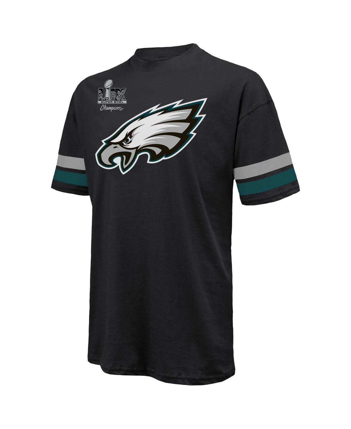 Majestic Threads Men's Saquon Barkley Black Philadelphia Eagles Super Bowl Lix Champions Oversized Player Nam In Black