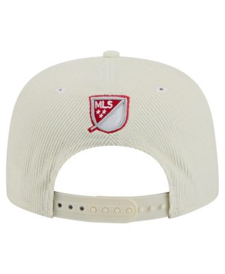 Мужская кепка для гольфа New Era кремового цвета New York Red Bulls 2025 Kickoff Snapback