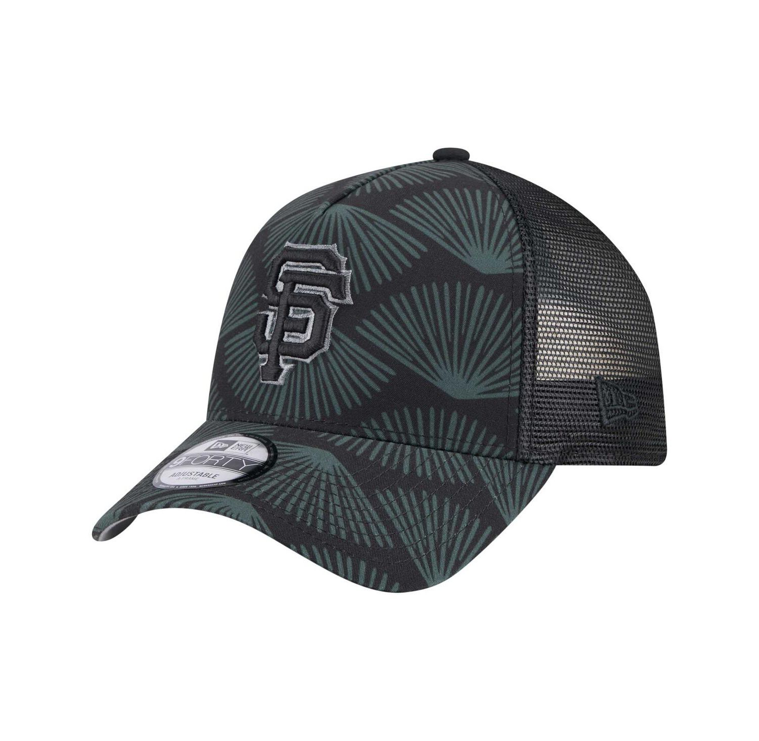 Men's Black San Francisco Giants 9FORTY A-Frame Trucker Adjustable Hat
