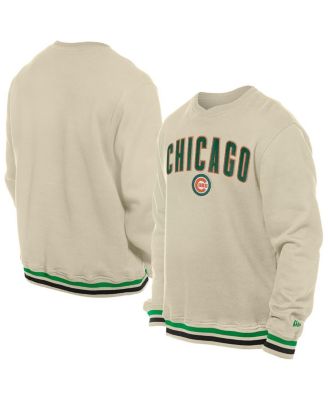 New Era - Men's Cream Chicago Cubs St. Patrick's Day Twill Pullover Sweatshirt