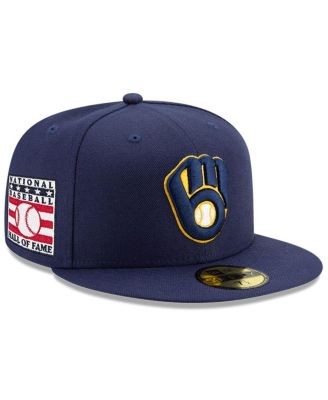 New Era - Men's Navy Milwaukee Brewers National Baseball Hall of Fame 59FIFTY Fitted Hat