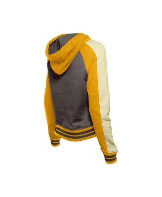 Укороченный пуловер реглан с капюшоном из коричневой коллекции San Diego Padres Cooperstown от New Era для женщин