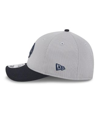 Мужская кепка New Era серого / темно-синего цвета New York Yankees 2025 для тренировок по бейсболке длиной 94 См с регулируемой тульей