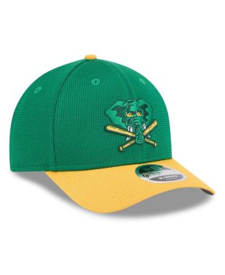 Мужская шапка New Era Men's Green/Gold Athletics 2025 для тренировки по бейсболке с регулируемой длиной 940 М-Crown