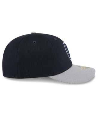 Мужская серая / темно-синяя кепка New York Yankees 2025 New Era для тренировок по бейсболке с низким профилем 59 футов 52 дюйма