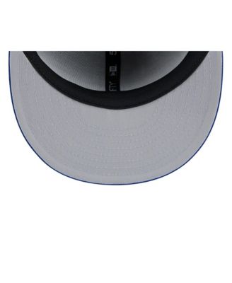 Мужская серая кепка New Era/Royal New York Mets 2025 для тренировок по бейсболке 59-го размера, приталенная шляпа