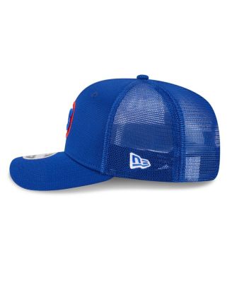 Мужская бейсболка дальнобойщика New Era Royal Chicago Cubs 2025 для тренировок по бейсболке 9SEVENTY с эластичной застежкой