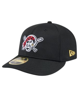 Мужская черная весенняя тренировочная шляпа Pittsburgh Pirates 2025 года выпуска New Era с низким профилем, 59-дюймовая приталенная шляпа
