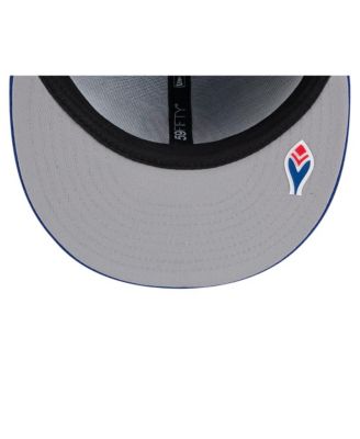 Мужская приталенная шляпа New Era Royal Atlanta Braves 2025 MLB Clubhouse 59 за пятьдесят