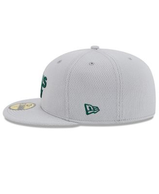 Мужская серая кепка New Era Athletics 2025 MLB Clubhouse 59 размера 