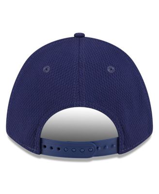 Мужская кепка New Era Navy Tampa Bay Rays 2025 MLB Clubhouse 9FORTY M-Crown с регулируемой головкой.
