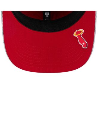 Мужская серая кепка New Era Los Angeles Angels 2025 MLB Clubhouse 9SEVENTY с эластичной застежкой