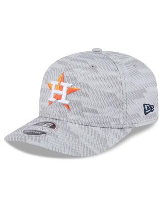 Men's Gray Houston Astros 2025 MLB Clubhouse 9SEVENTY Stretch-Snap Hat