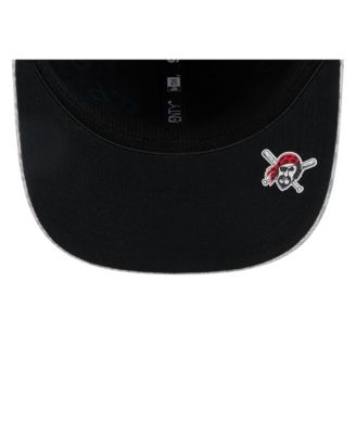 Мужская серая кепка New Era Pittsburgh Pirates 2025 MLB Clubhouse 9SEVENTY с эластичной застежкой