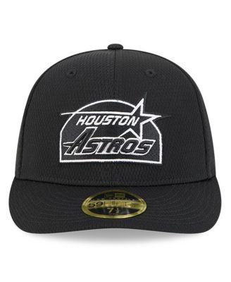 Men's Black Houston Astros 2025 MLB Clubhouse Low Profile 59FIFTY Fitted Hat