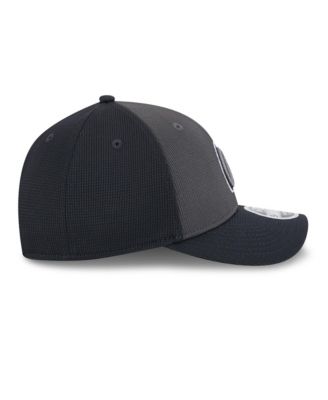 Мужская серая / темно-синяя шляпа Atlanta Braves 2025 года выпуска New Era для тренировок по бейсболке с регулируемой тульей длиной 940 м.