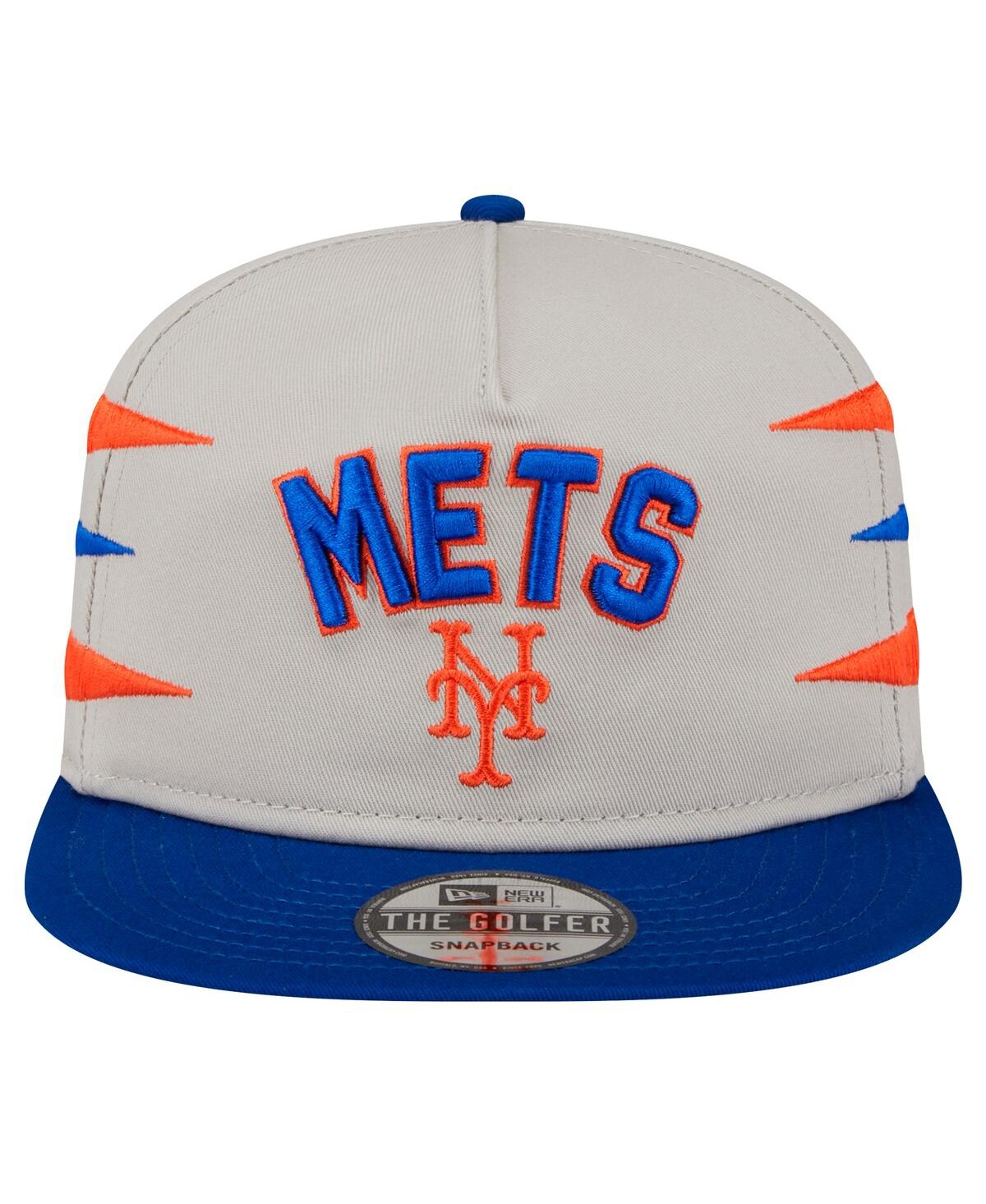 NEW ERA MEN'S CREAM NEW YORK METS IRON GOLFER SNAPBACK HAT 