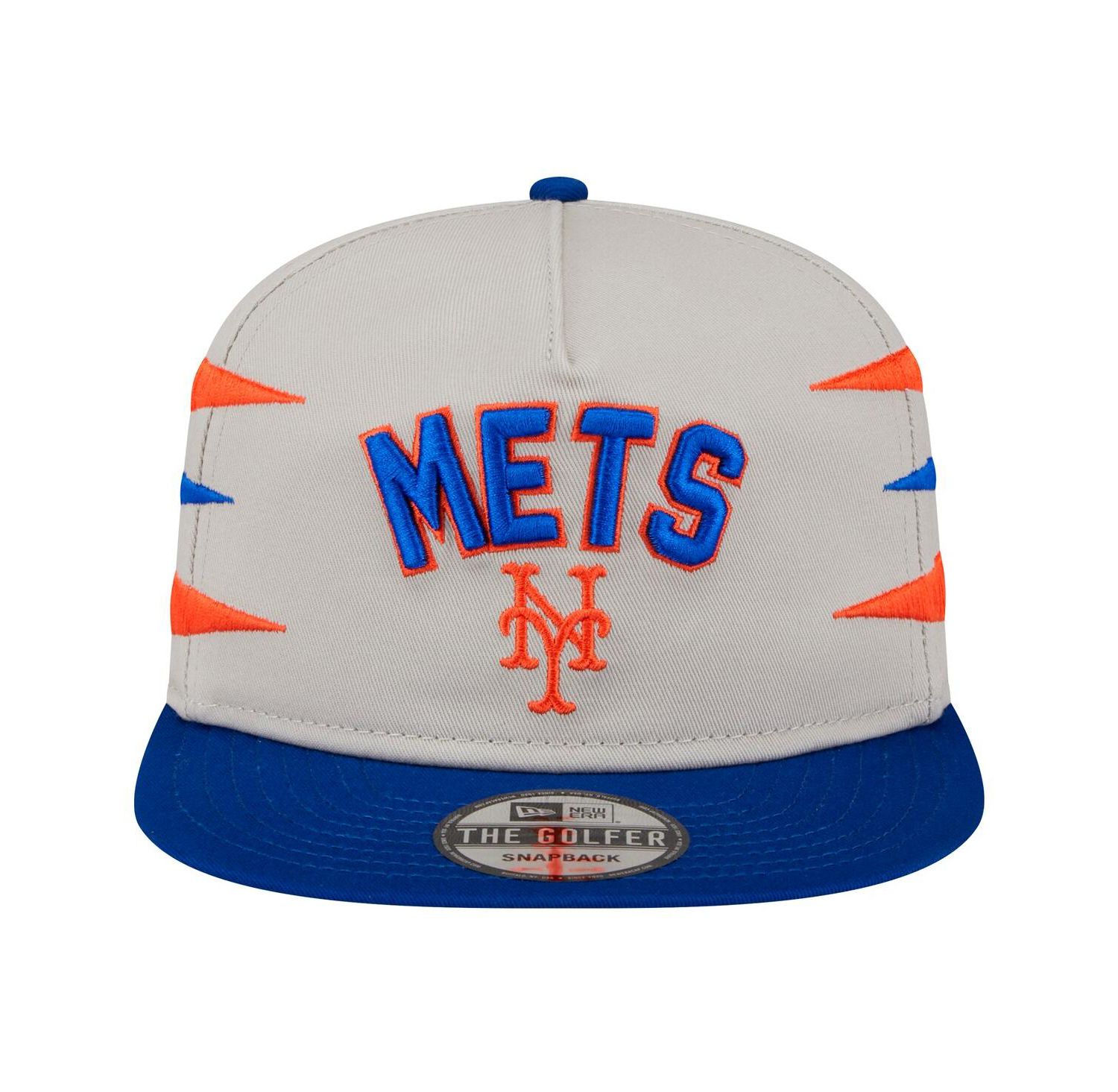 Men's Cream New York Mets Iron Golfer Snapback Hat