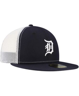 Мужская приталенная шляпа дальнобойщика New Era темно-синего цвета Detroit Tigers командного цвета 59FIFTY
