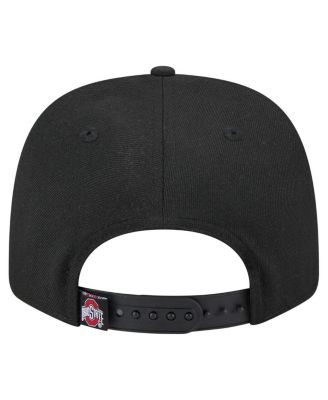 Мужская черная кепка New Era Buckeyes от штата Огайо 9SEVENTY Team с регулируемой по длине застежкой-молнией