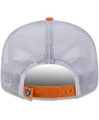 Мужская кепка-бейсболка дальнобойщика New Era оранжевого цвета Las Vegas Raiders Citrus 9FIFTY