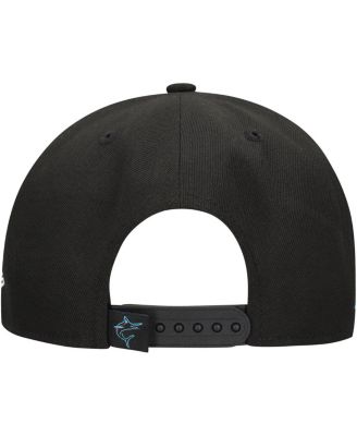 Мужская черная кепка с логотипом Miami Marlins Strike 9FIFTY Snapback от New Era
