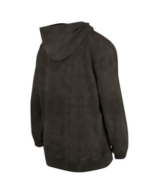 Новой эры мужчины и женщины угля Лос-Анджелес Лейкерс негабаритных основы пигмента стирать флис пуловер толстовка с капюшоном