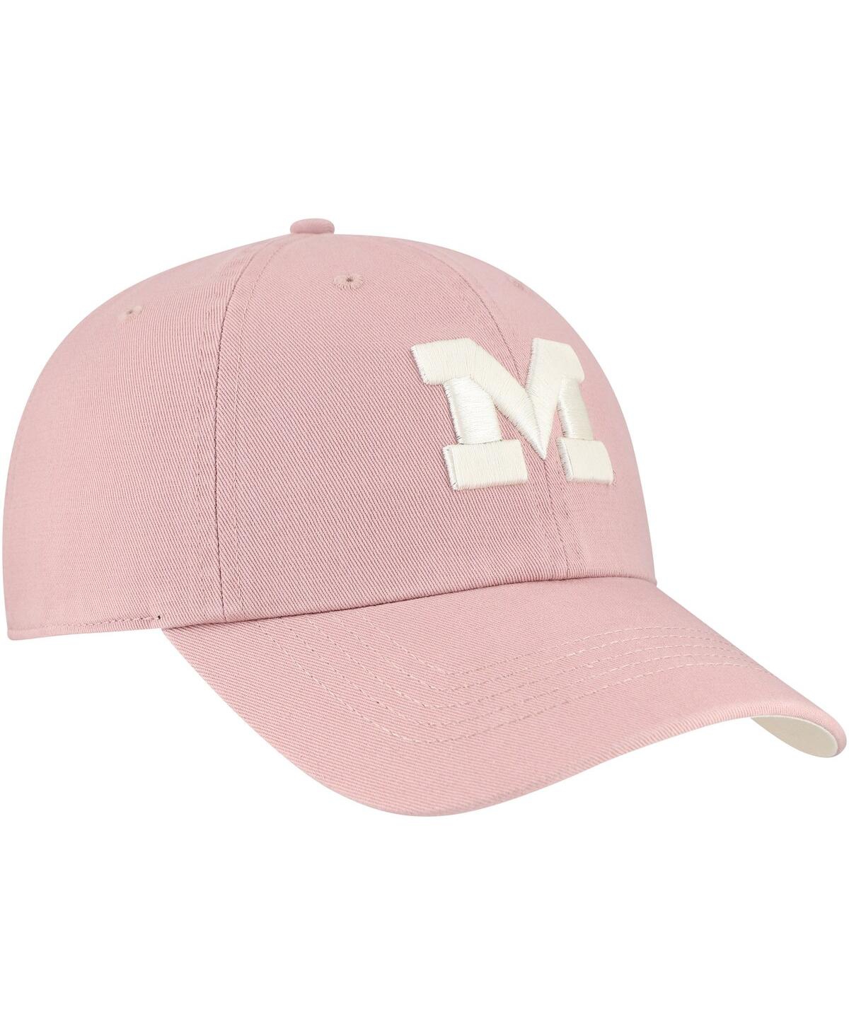 47 Brand Women's Light Pink Michigan Wolverines Dusty Miata Clean Up Adjustable Hat In Light Pink