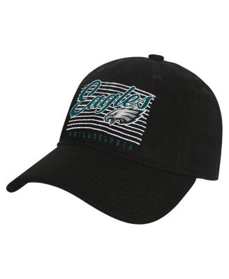 Big Boys and Girls Black Philadelphia Eagles Retro Wooly Adjustable Hat