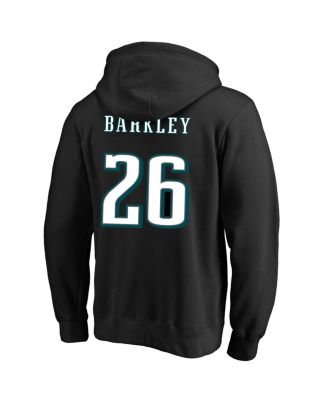 Мужская толстовка с капюшоном Fanatics Saquon Barkley Black Philadelphia Eagles Super Bowl LIX, пуловер с большим высоким именем и номером