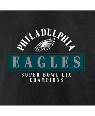Мужская черная толстовка-пуловер Fanatics Eagles Super Bowl LIX Champions большого роста с капюшоном от Fanatics