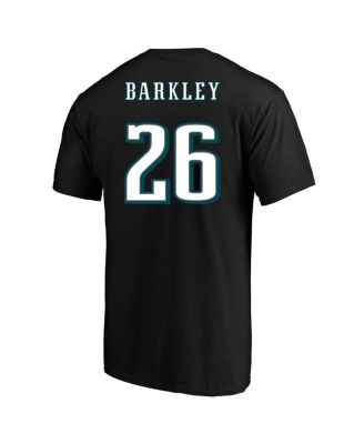 Мужская футболка Fanatics Saquon Barkley Black Philadelphia Eagles Super Bowl LIX Big Tall с именем и номером игрока