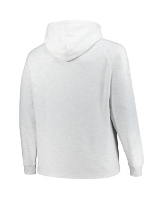 Men's Ash Los Angeles Lakers Big Tall Raglan Tri-Blend Pullover Hoodie