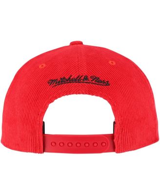 Men's Red Chicago Cubs Corduroy Snapback Hat