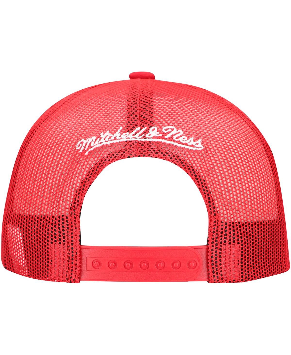 Mitchell & Ness Men's Red Houston Rockets Core Evergreen Otc Trucker Adjustable Hat In Red