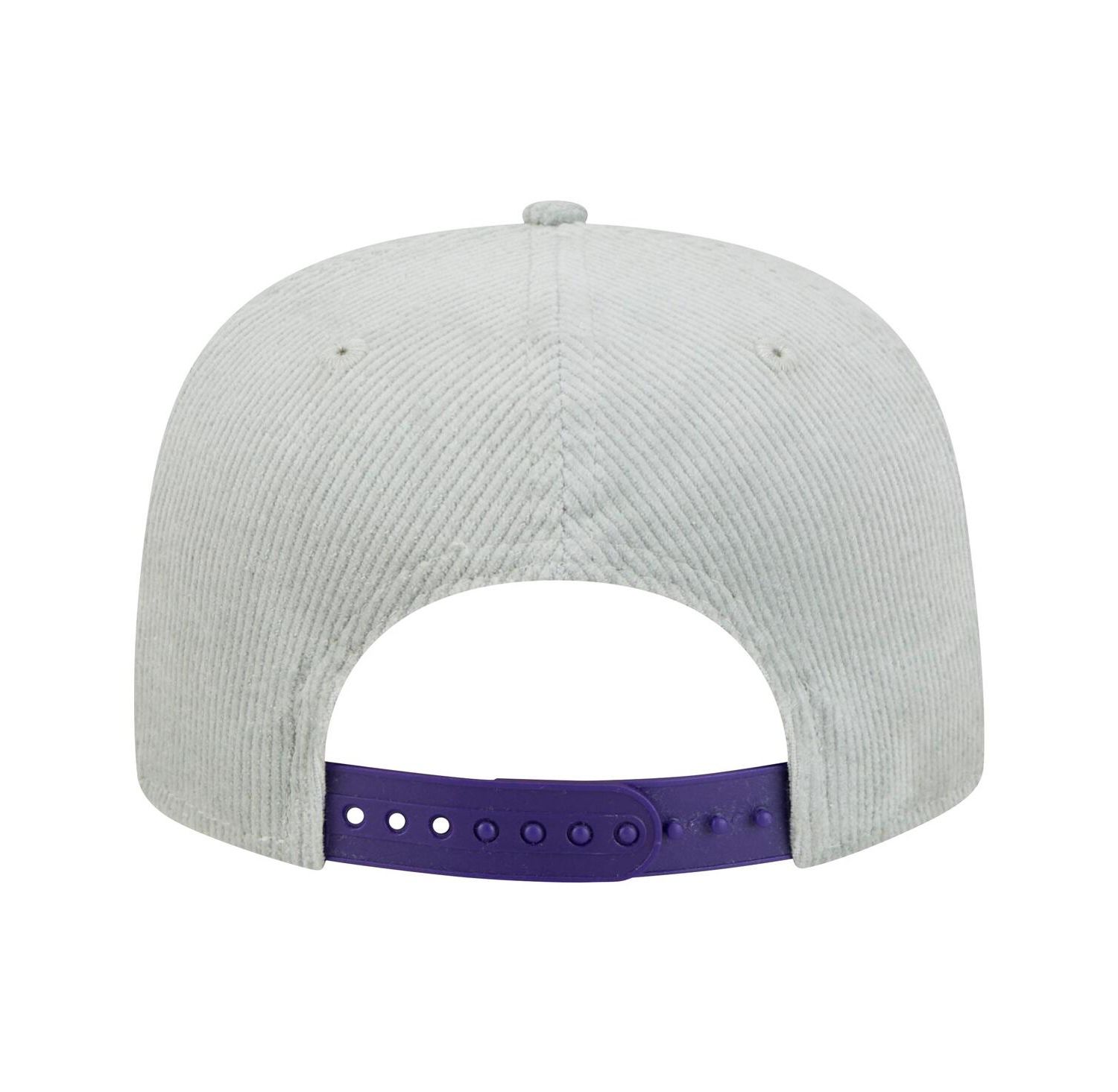 Men's Gray Los Angeles Lakers Throwback Corduroy Golfer Snapback Hat