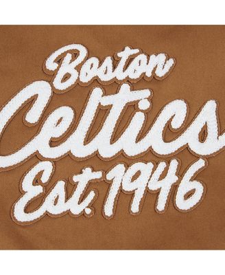 Мужская коричневая куртка Pro Standard Boston Celtics Paint The City на молнии