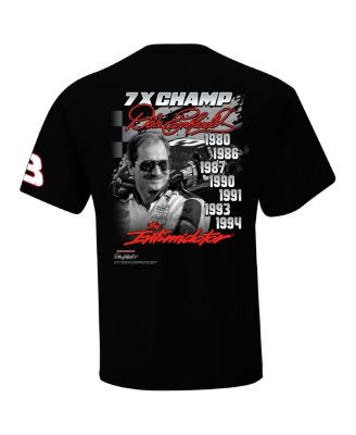 Спортивная мужская черная футболка Dale Earnhardt, семикратного чемпиона Intimidator, с клетчатым флагом